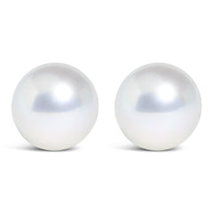 14K Gold Cultured Freshwater Pearl Solitaire Stud Earrings-4