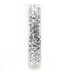 TK3533 - High polished (no plating) Stainless Steel Ring with Top Grade Crystal  in Clear-3